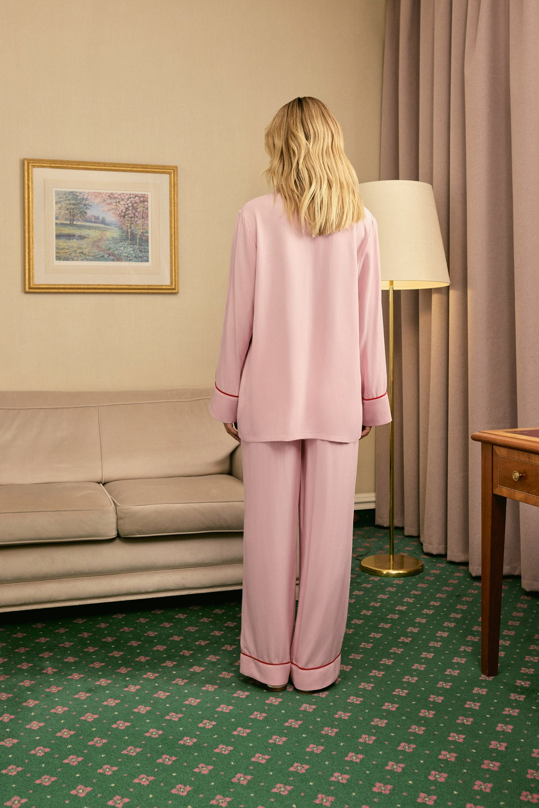 Finnegan Unisex Pajama Shirt in Pink