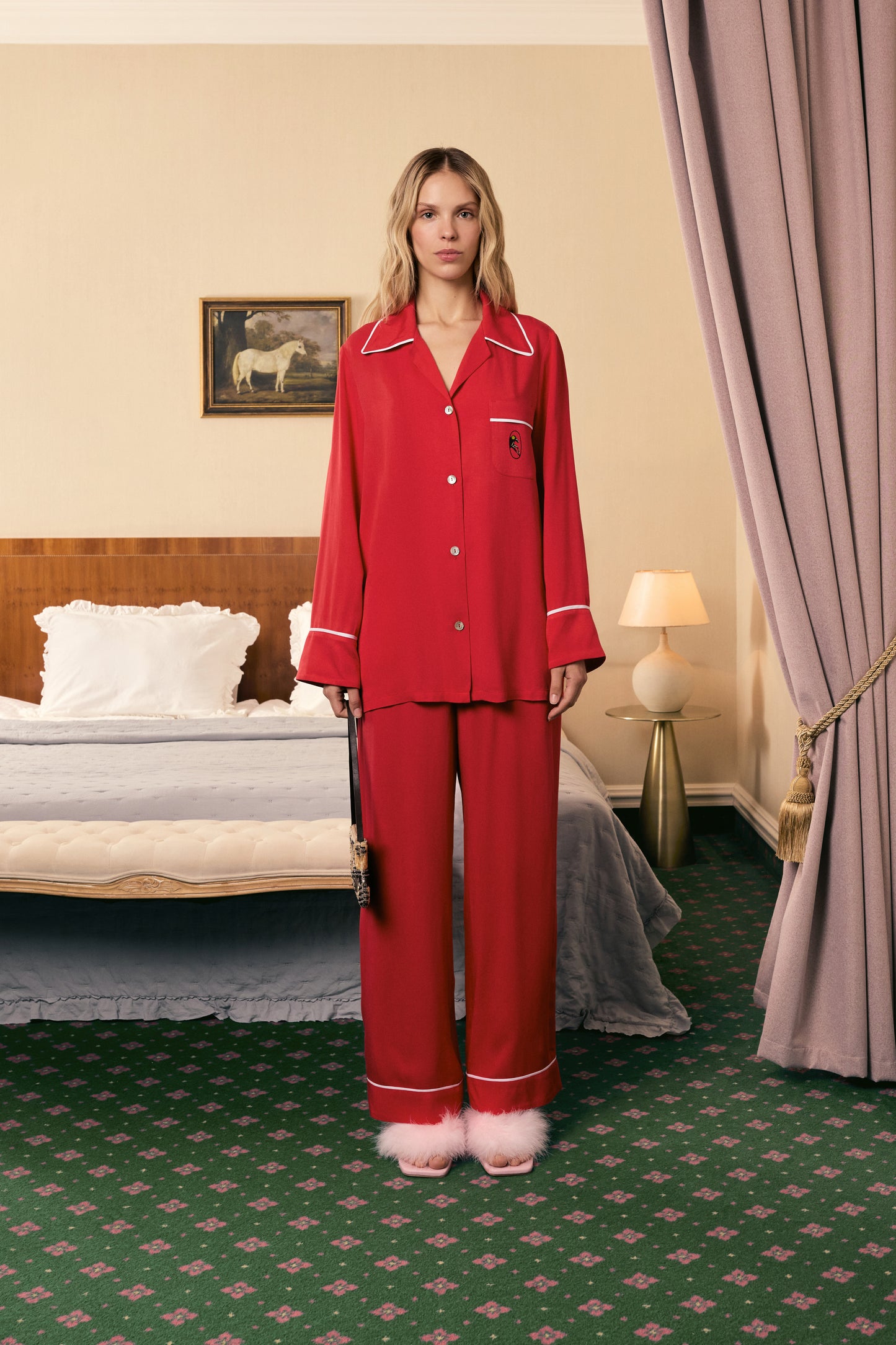 Finnegan Unisex Pajama Pants in Red