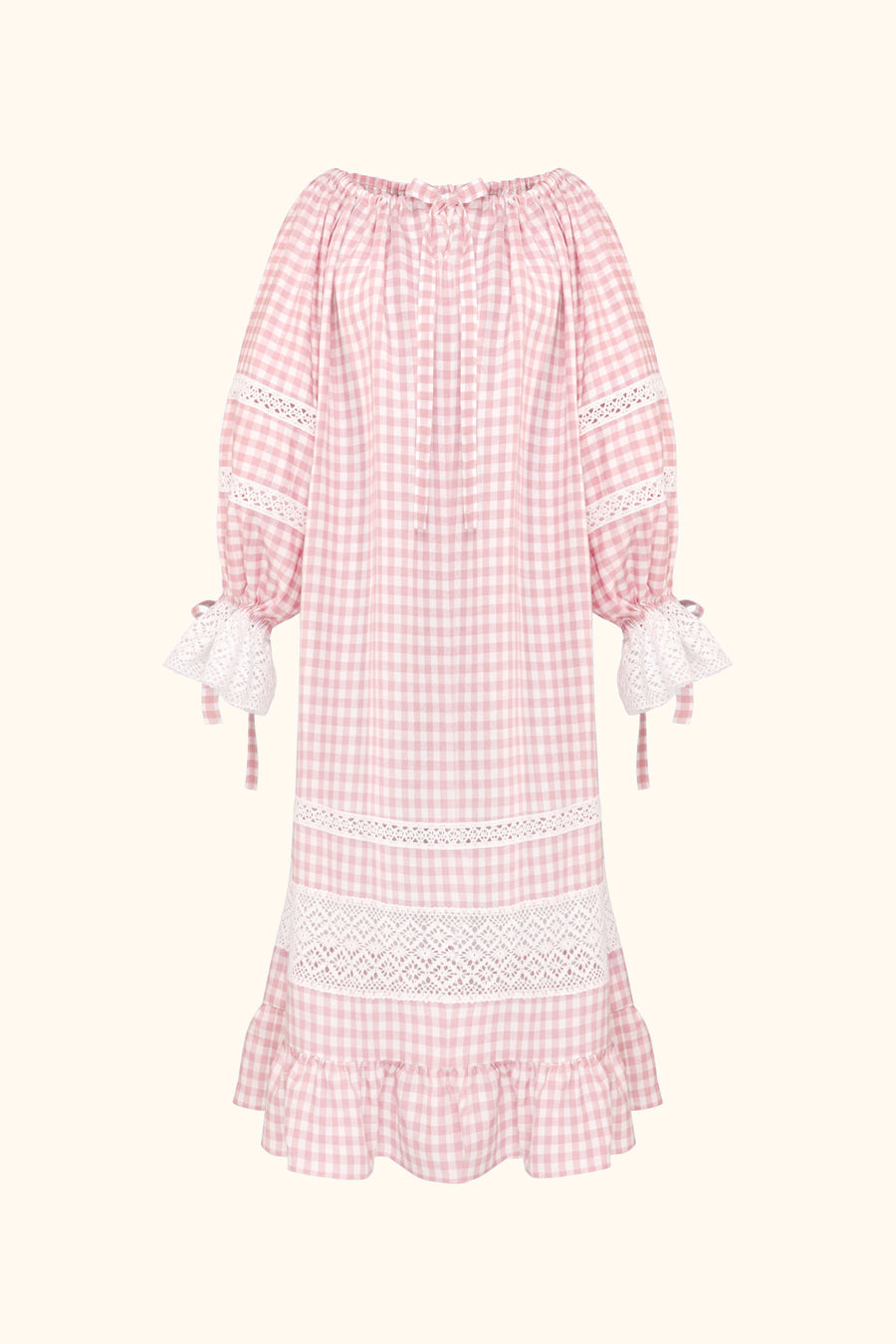 Romantica Lounge Dress in Pink Vichy