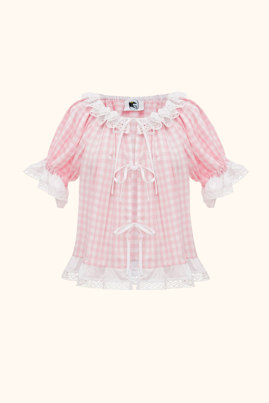 Romantica Lounge Set with Shorts in Pink Vichy