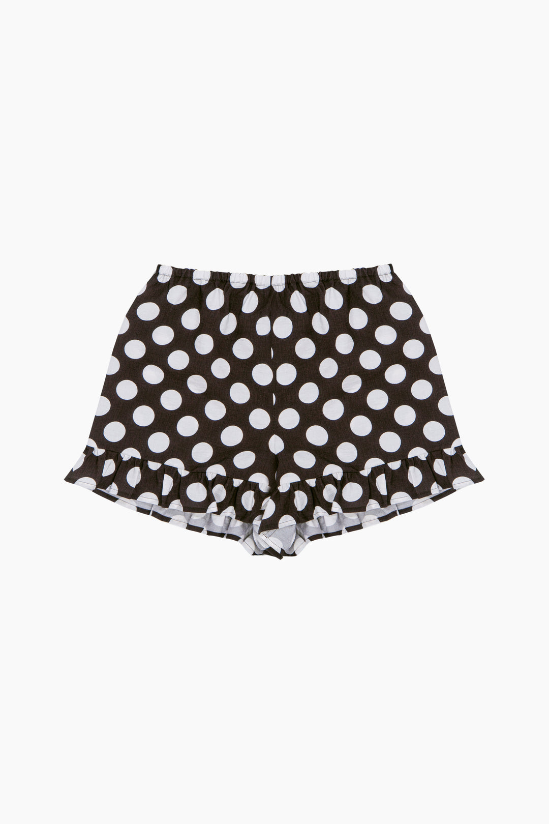 Cha-Cha Lounge Shorts with Headscarf in Black Polka Dot