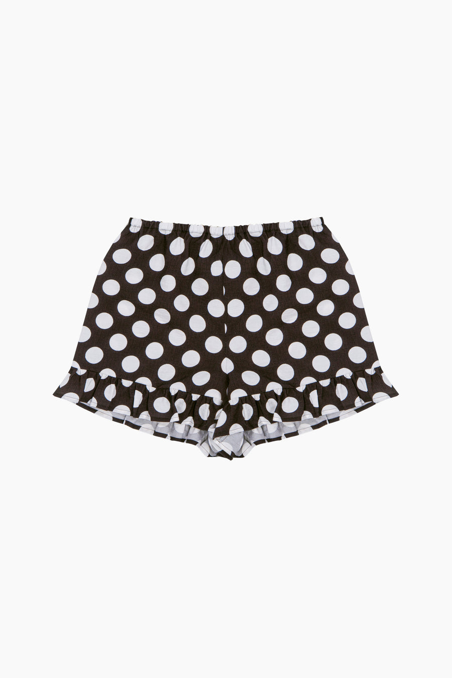Cha-Cha Lounge Shorts with Headscarf in Black Polka Dot
