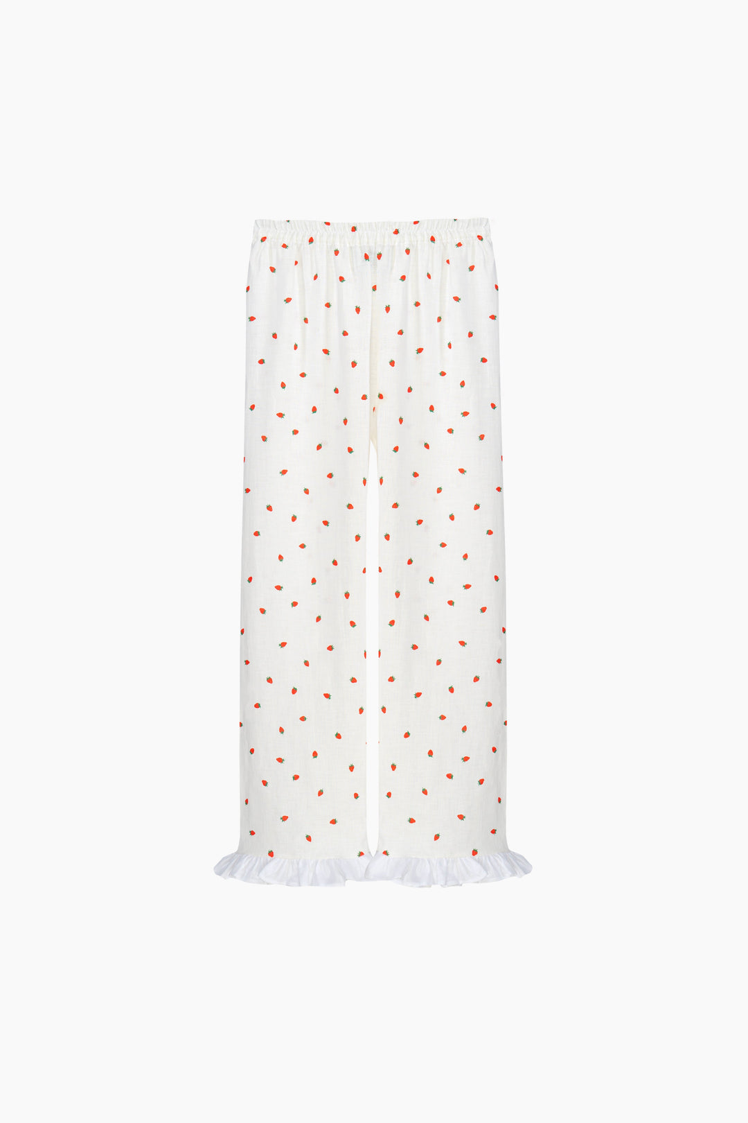 Puff Linen Lounge Pants in Strawberries