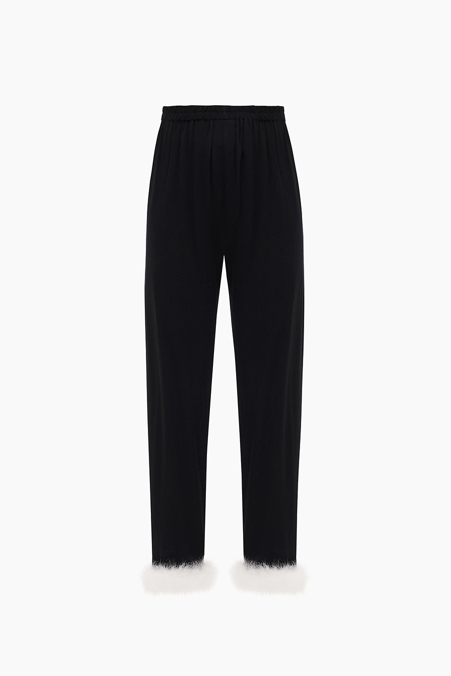 Venus in Love Pants with Detachable Feathers in Black